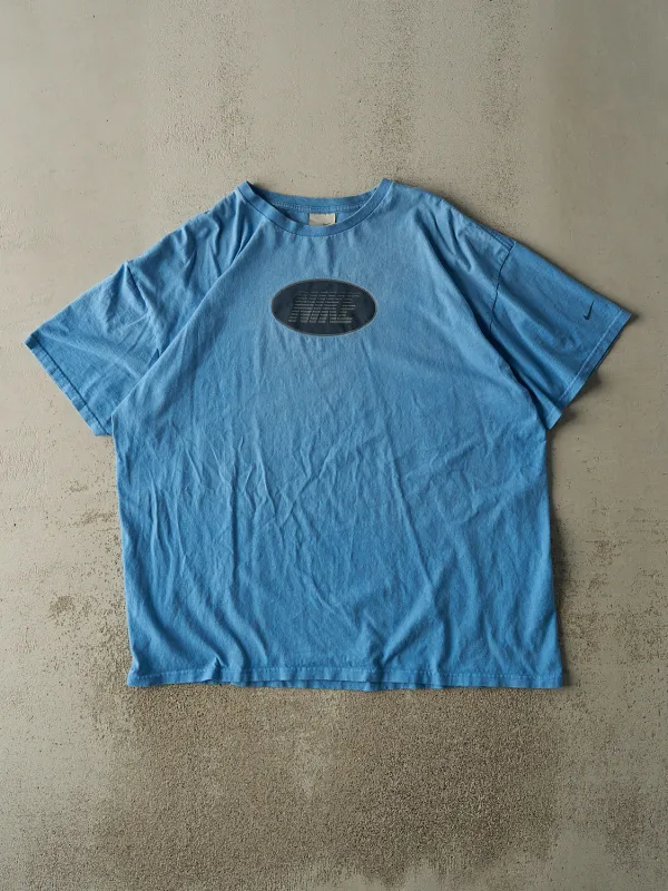 Vintage Y2K Blue Nike Logo Tee (XXL) sold by Rebalance Vintage