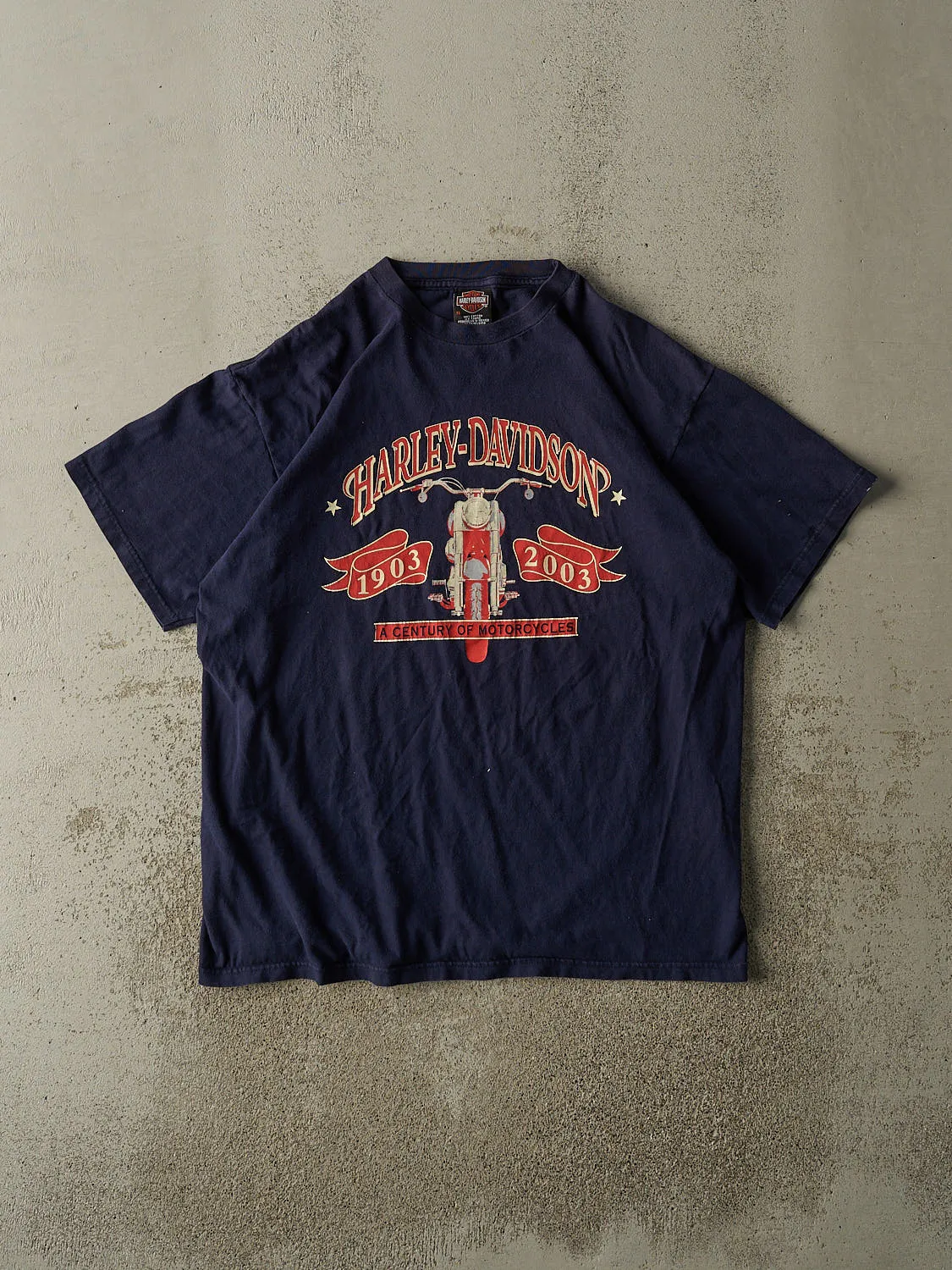 Vintage 03' Navy Blue Harley Davidson North Hampton Tee (L/XL) sold by Rebalance Vintage