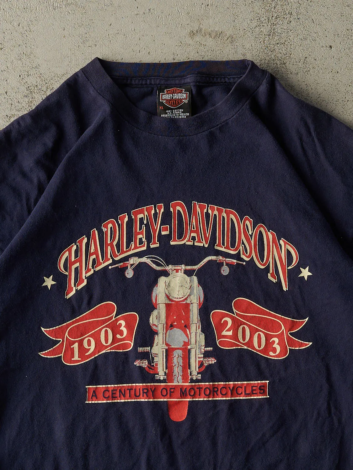 Vintage 03' Navy Blue Harley Davidson North Hampton Tee (L/XL) sold by Rebalance Vintage product image thumbnail 3