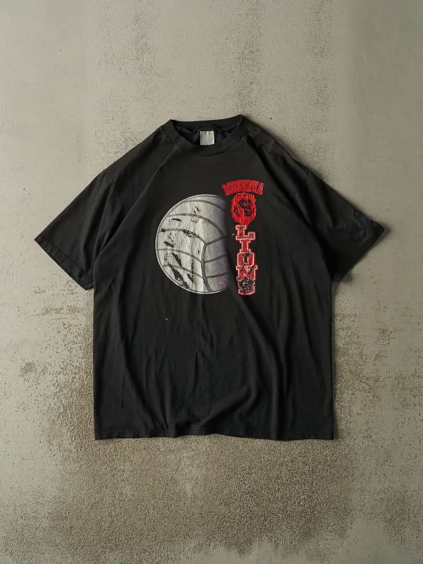 Vintage 90s Black Minerva Lions Volleyball Tee (XL) sold by Rebalance Vintage