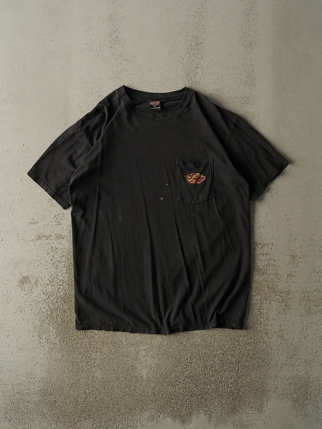 Vintage 99' Black Harley Davidson Pocket Tee (XL/XXL) sold by Rebalance Vintage