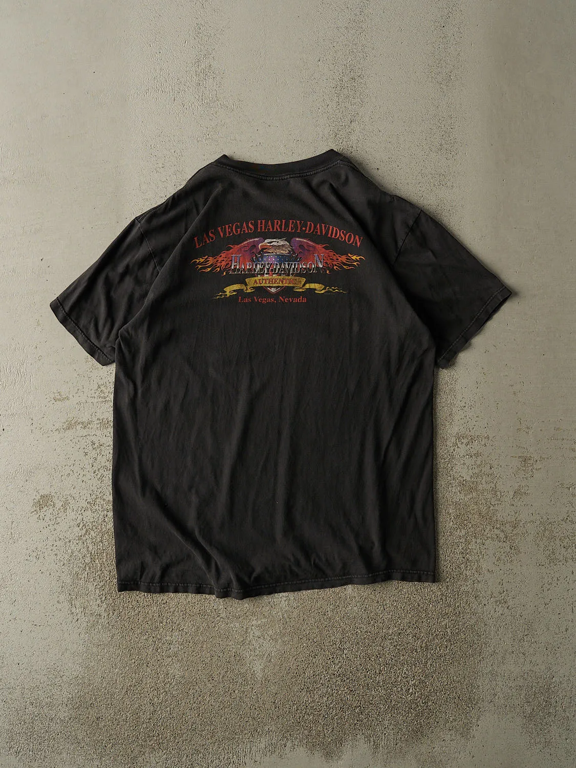 Vintage 99' Black Harley Davidson Pocket Tee (XL/XXL) sold by Rebalance Vintage product image thumbnail 2