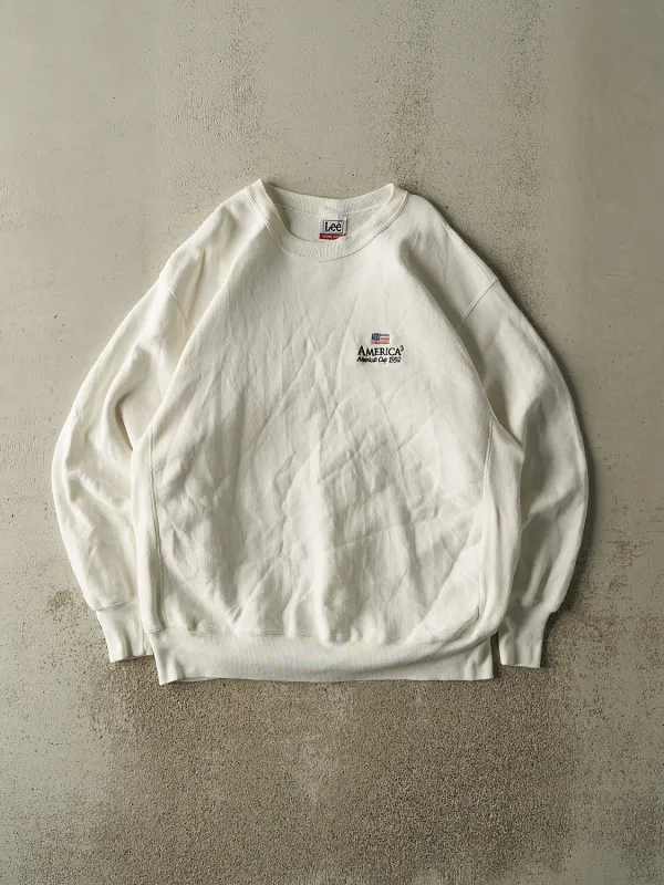 Vintage 92' White Americas Cup Crewneck (XL/XXL) sold by Rebalance Vintage