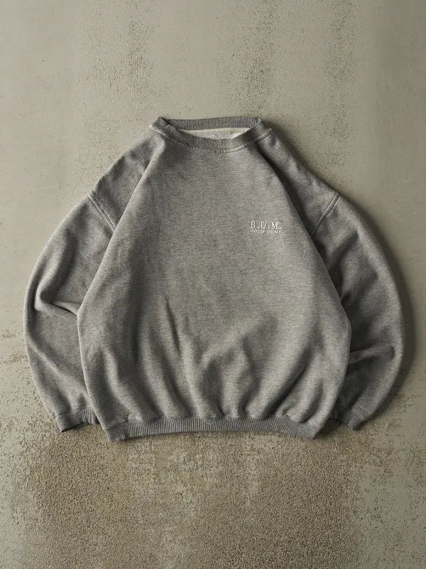 Vintage 90s Grey Bum Equipment Embroidered Crewneck (M/L) sold by Rebalance Vintage