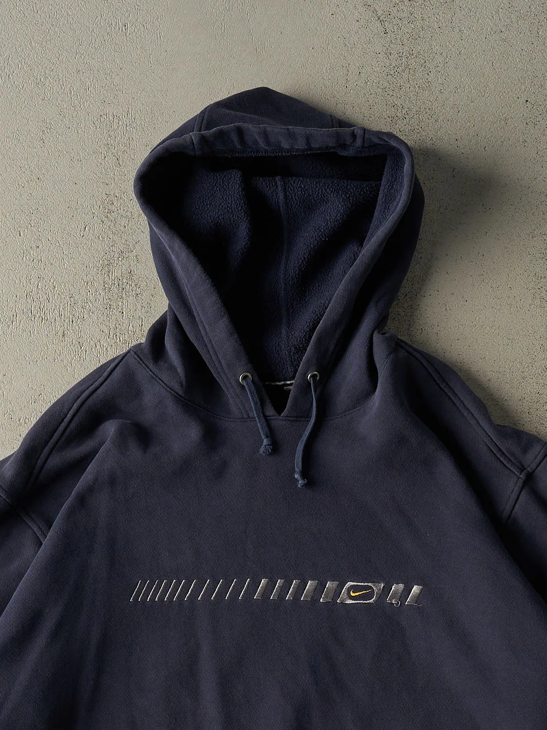Vintage 90s Navy Blue Nike Embroidered Hoodie (XL/XXL) sold by Rebalance Vintage product image thumbnail 2