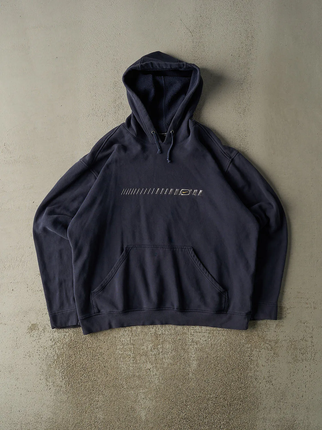 Vintage 90s Navy Blue Nike Embroidered Hoodie (XL/XXL) sold by Rebalance Vintage