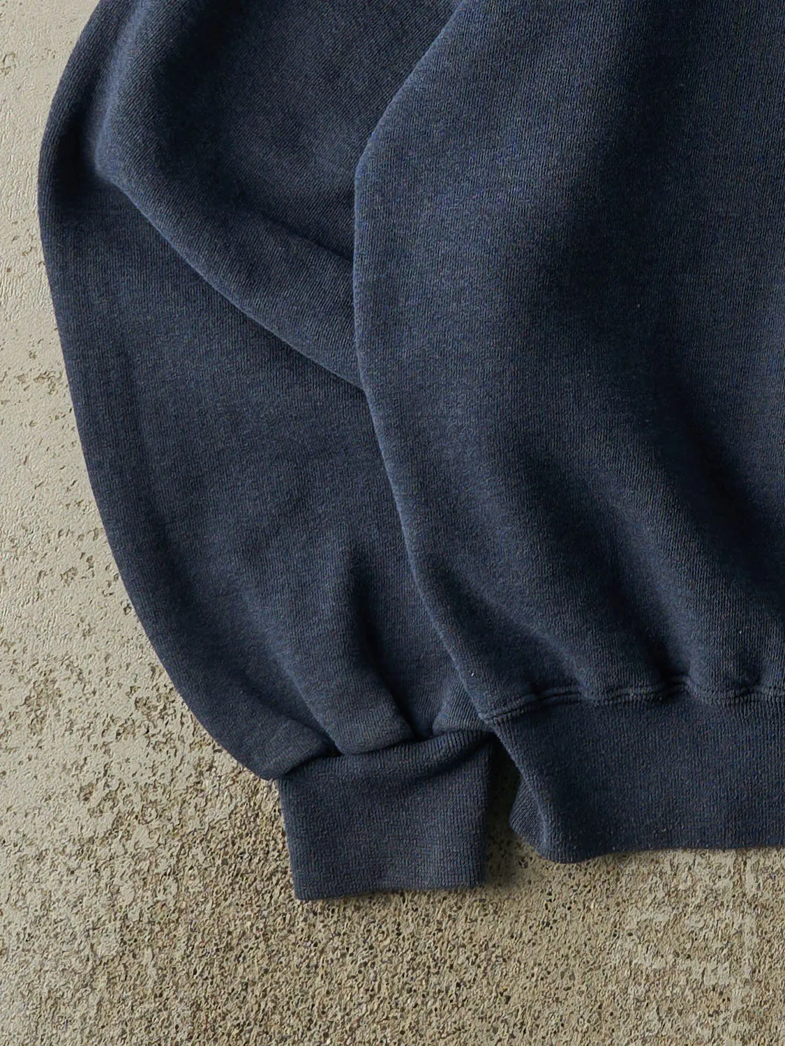 Vintage 90s Sun Faded Navy Russell Athletic Blank Crewneck (L/XL) sold by Rebalance Vintage product image thumbnail 3