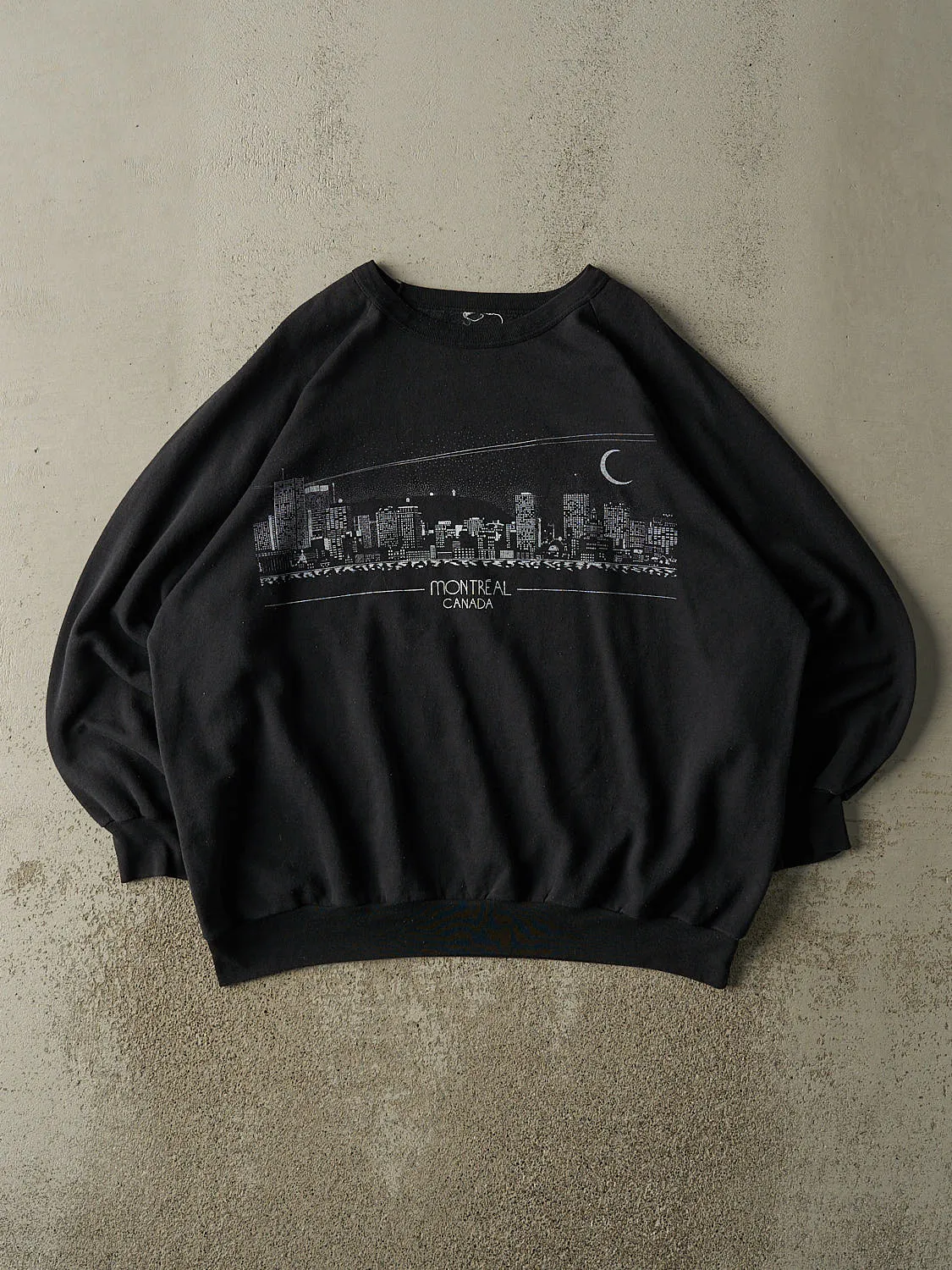 Vintage 80s Black Montreal Canada Crewneck (XL) sold by Rebalance Vintage