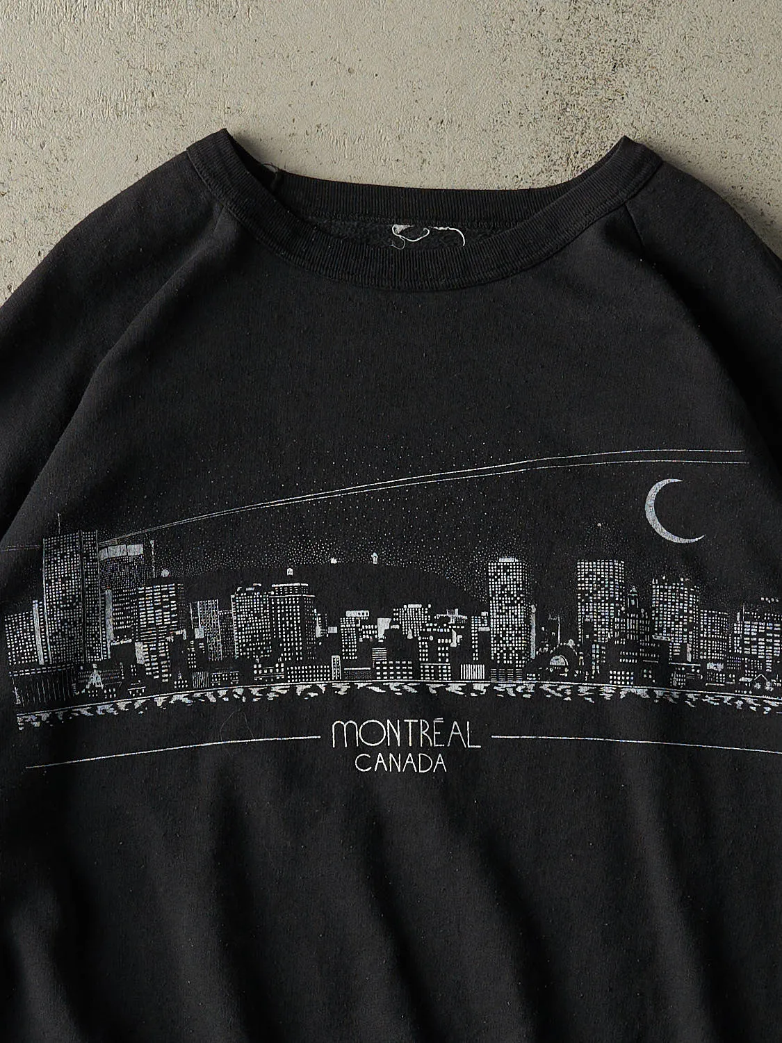 Vintage 80s Black Montreal Canada Crewneck (XL) sold by Rebalance Vintage product image thumbnail 2