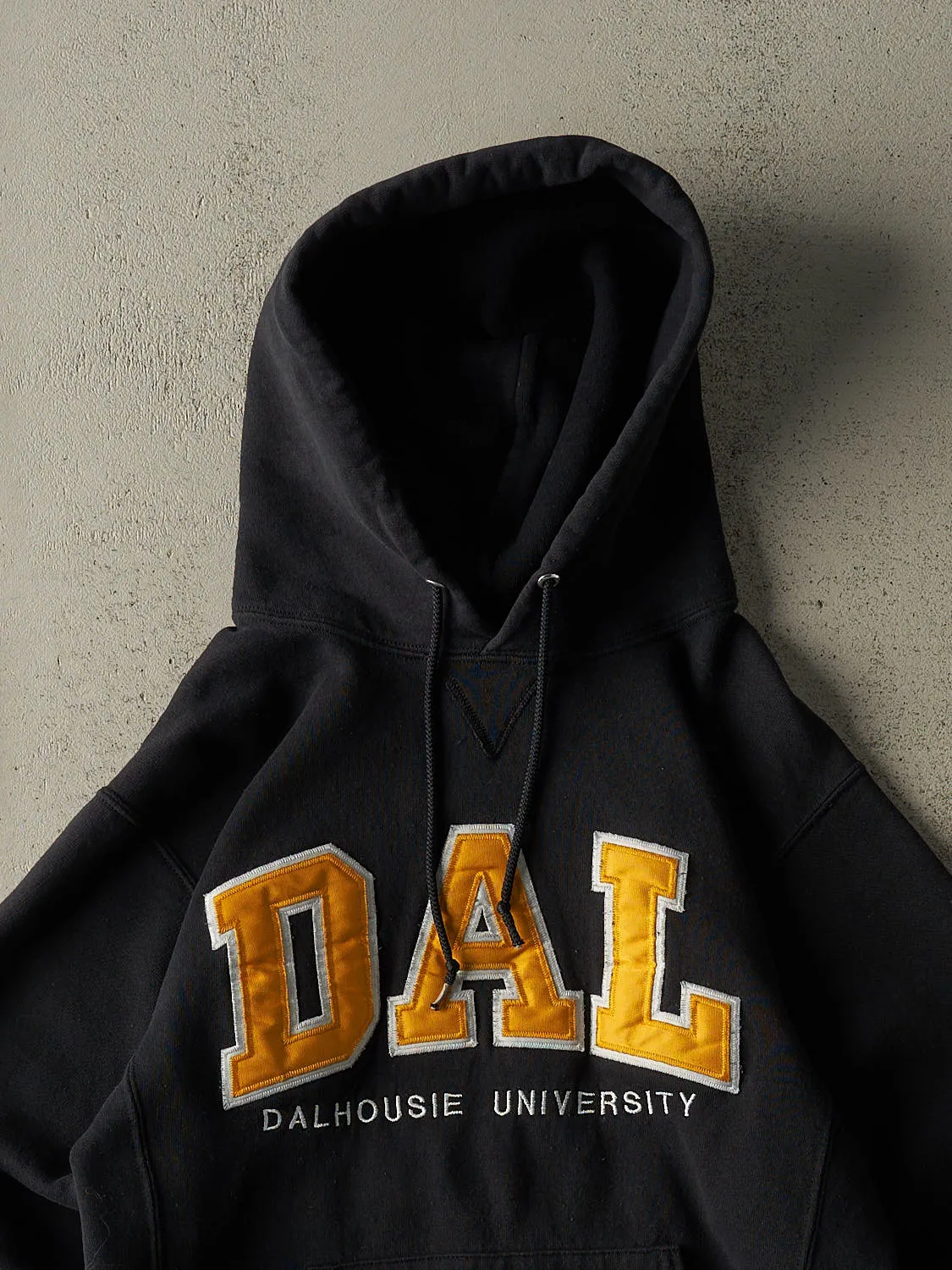 Vintage Y2K Black Russell Athletic Dalhousie University Hoodie (XS/S) sold by Rebalance Vintage product image thumbnail 2