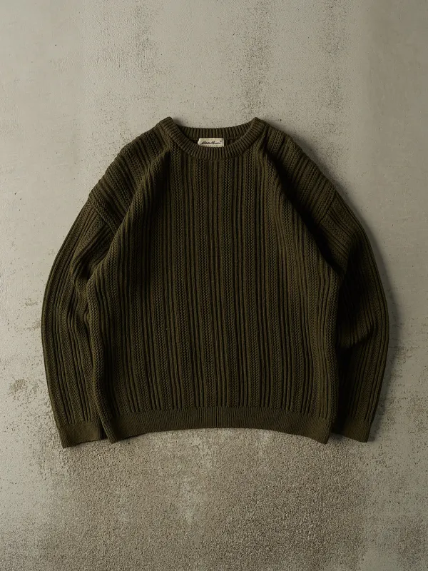 Vintage 90s Green Eddie Bauer Textured Knit (M/L) sold by Rebalance Vintage