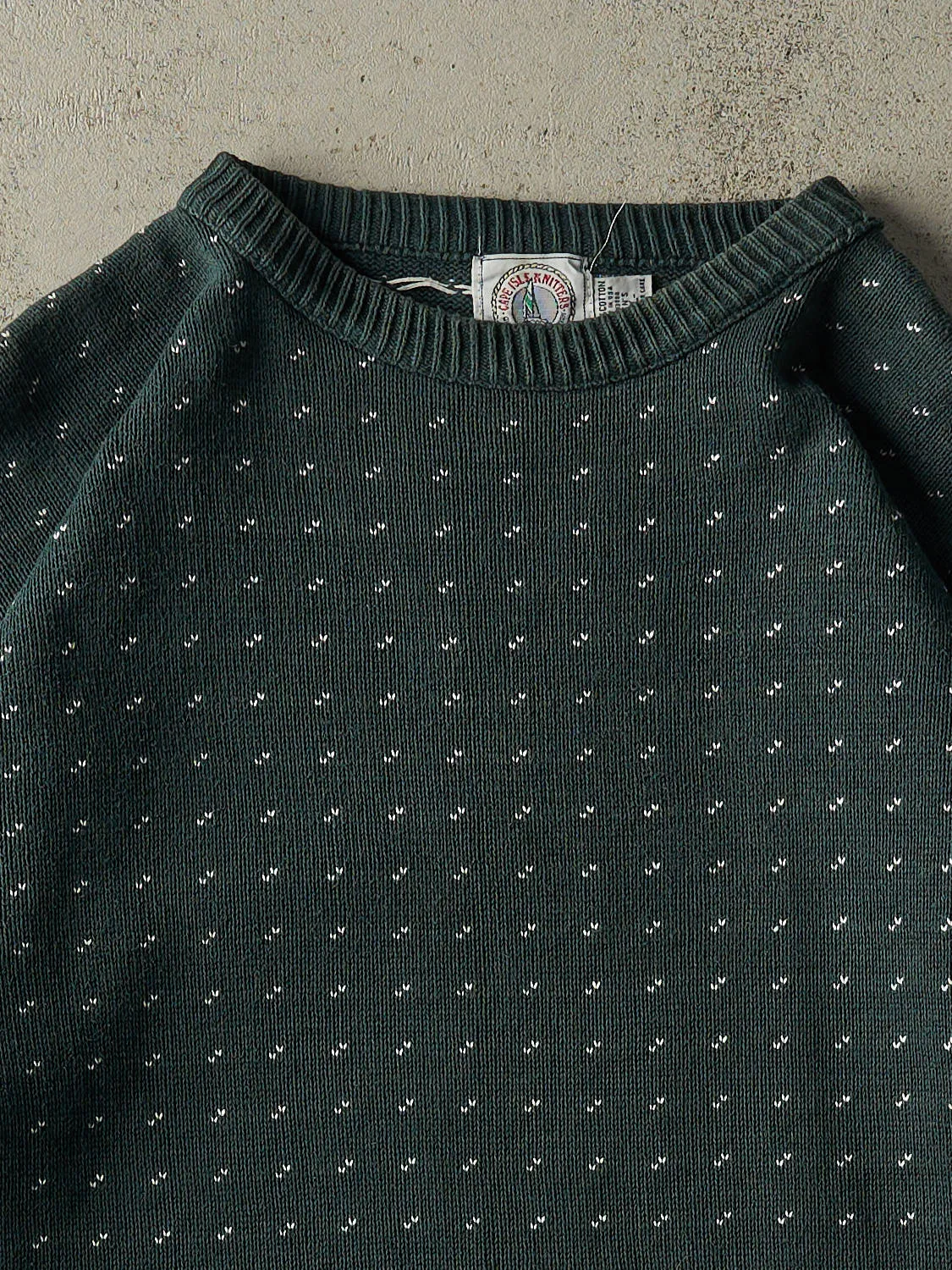 Vintage 80s Green Patterned Knit (L/XL) sold by Rebalance Vintage product image thumbnail 2