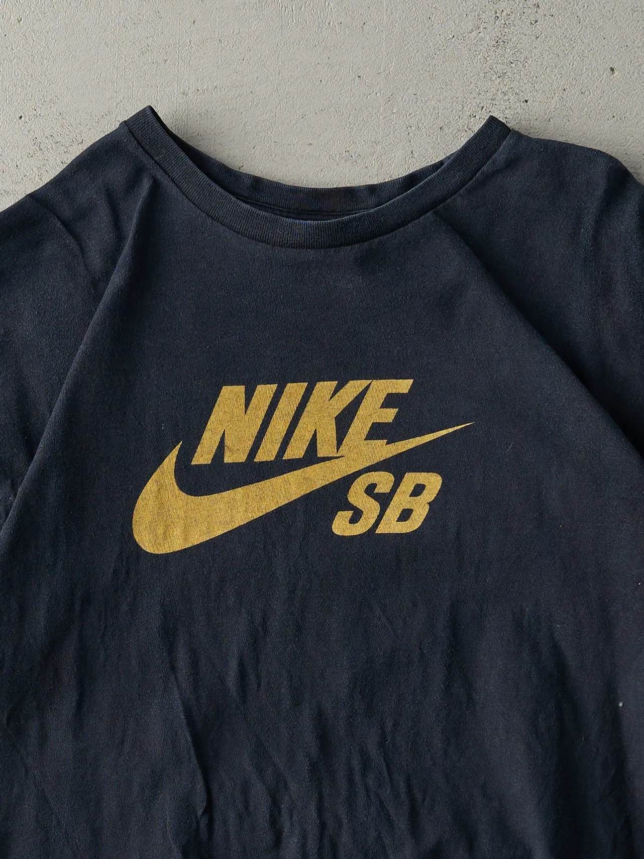 Vintage Y2K Faded Black Nike SB Logo Tee (M/L) sold by Rebalance Vintage product image thumbnail 2