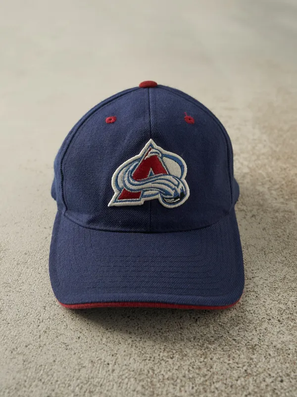 Vintage Y2K Navy Blue Colorado Avalanche Velcro Hat (O/S) sold by Rebalance Vintage
