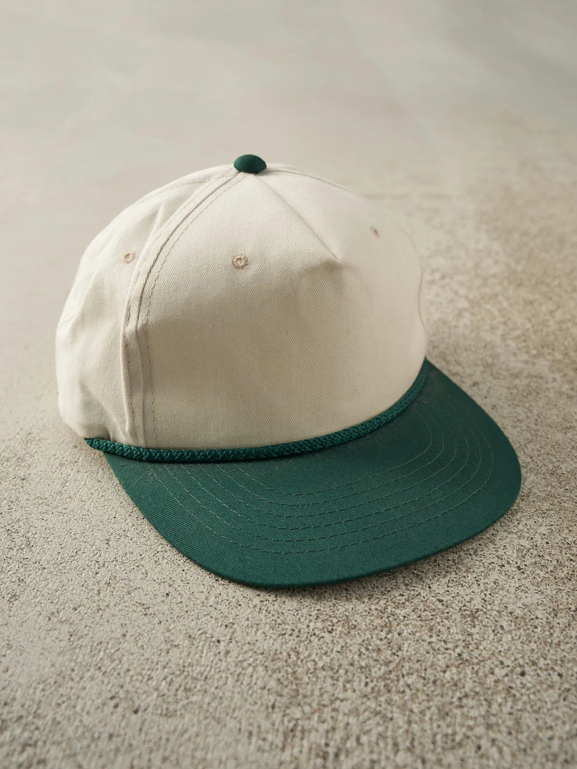 Vintage 90s White & Green Leather Strapback (O/S) sold by Rebalance Vintage product image thumbnail 3