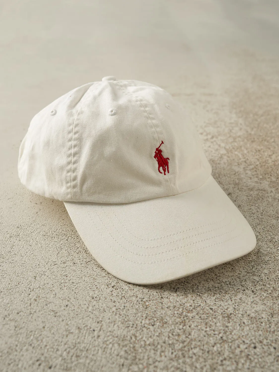 Vintage Y2K White & Red Polo Ralph Lauren Cornell University Strapback (O/S) sold by Rebalance Vintage product image thumbnail 3
