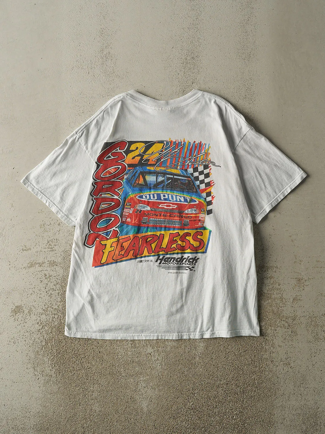 Vintage 98' White Jeff Gordon Nascar Racing Tee (L/XL) sold by Rebalance Vintage product image thumbnail 2