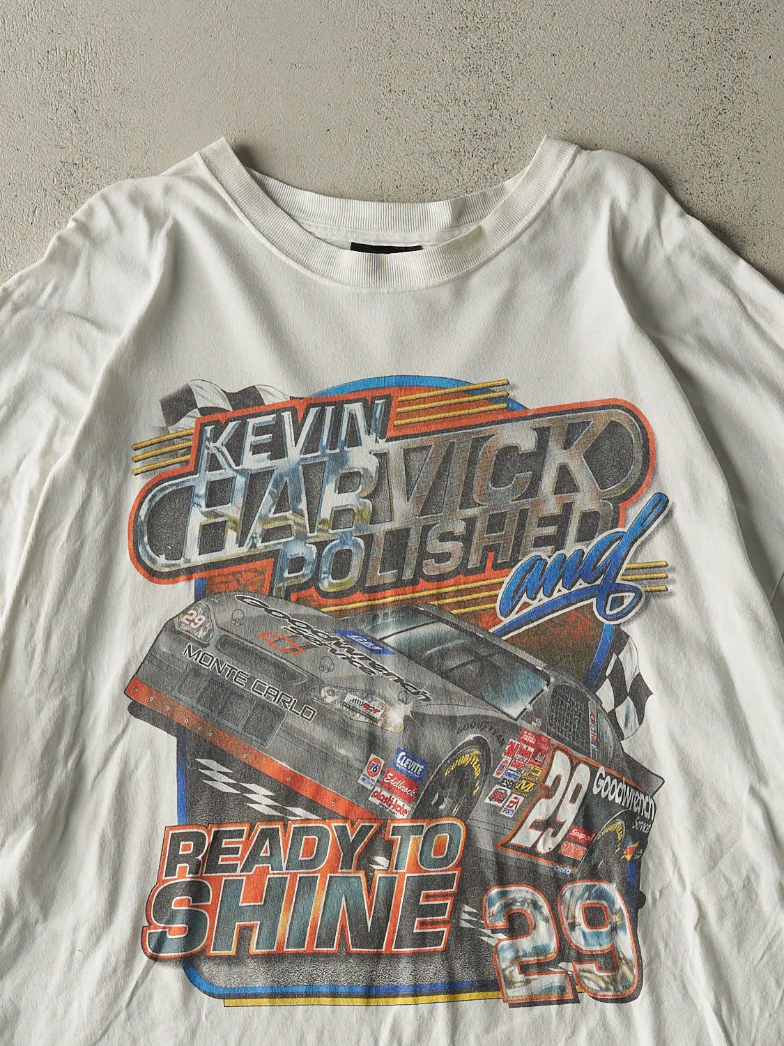 Vintage Y2K White Kevin Harvick Nascar Racing Tee (XXXL) sold by Rebalance Vintage product image thumbnail 3