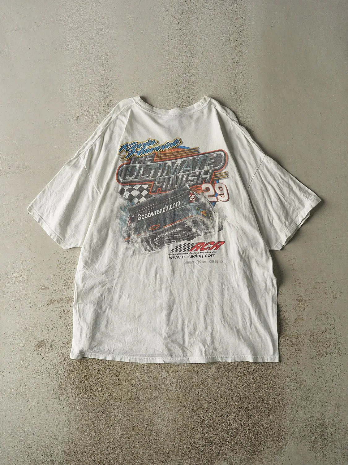 Vintage Y2K White Kevin Harvick Nascar Racing Tee (XXXL) sold by Rebalance Vintage product image thumbnail 2