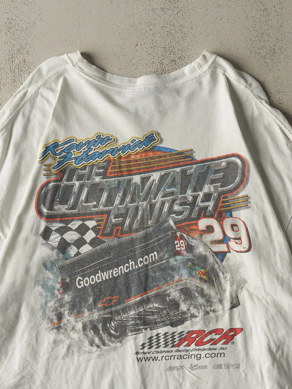 Vintage Y2K White Kevin Harvick Nascar Racing Tee (XXXL) sold by Rebalance Vintage product image thumbnail 4
