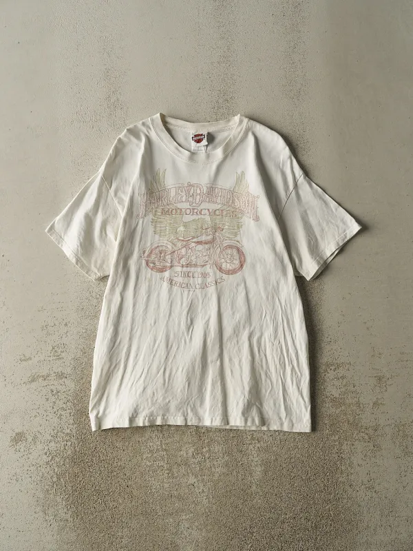 Vintage 11' White Harley Davidson Medina OH Tee (M/L) sold by Rebalance Vintage