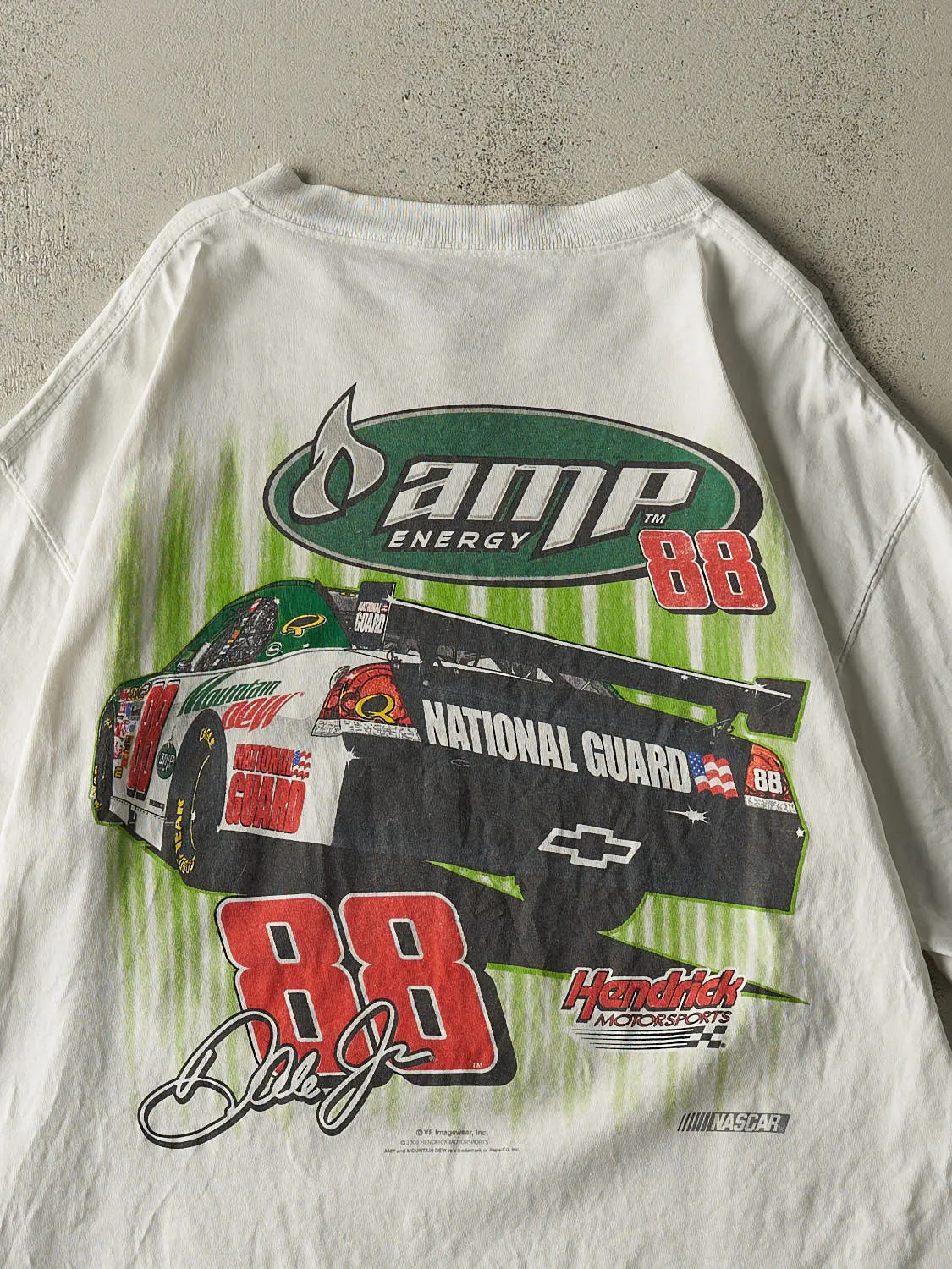 Vintage 08' White Dale Earnhardt Jr Nascar Racing Tee (L/XL) sold by Rebalance Vintage product image thumbnail 4