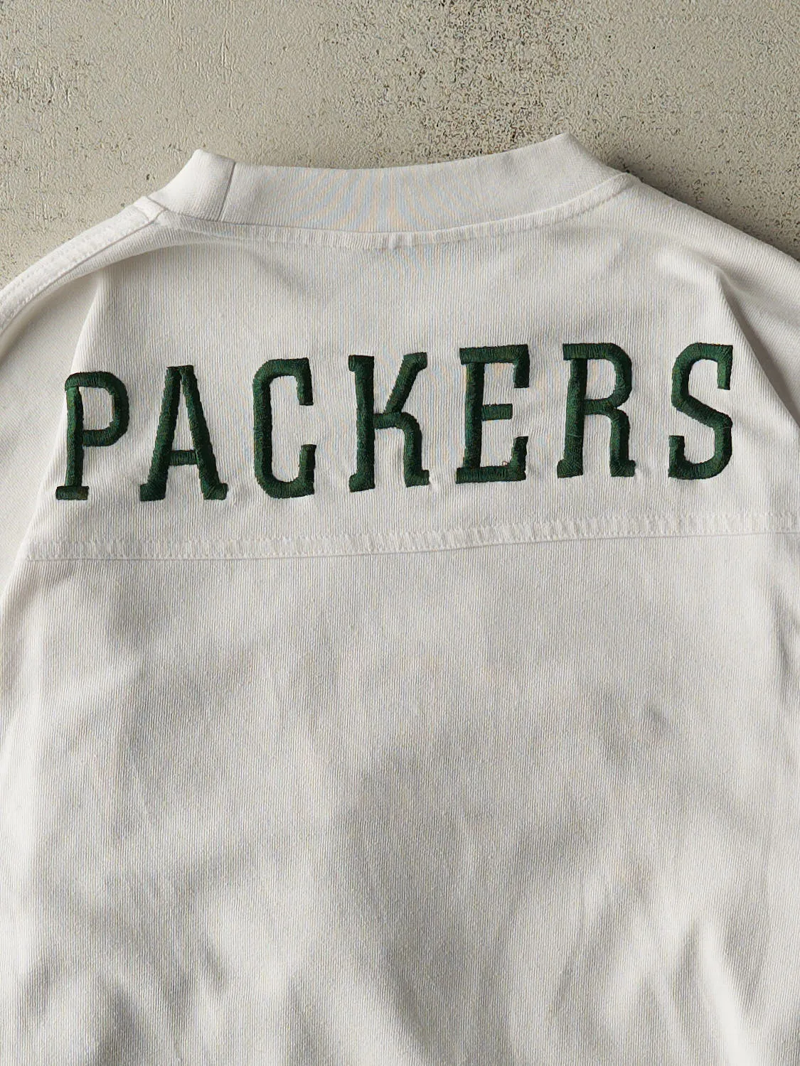 Vintage 90s White Green Bay Packers Embroidered Long Sleeve (M/L) sold by Rebalance Vintage product image thumbnail 4