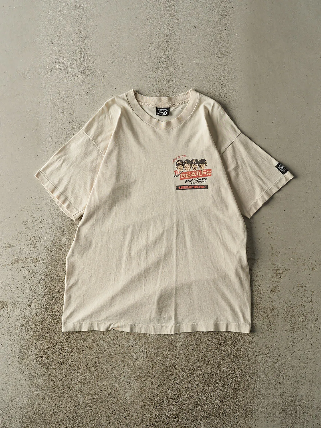 Vintage 90s Beige The Beatles Tee (L/XL) sold by Rebalance Vintage