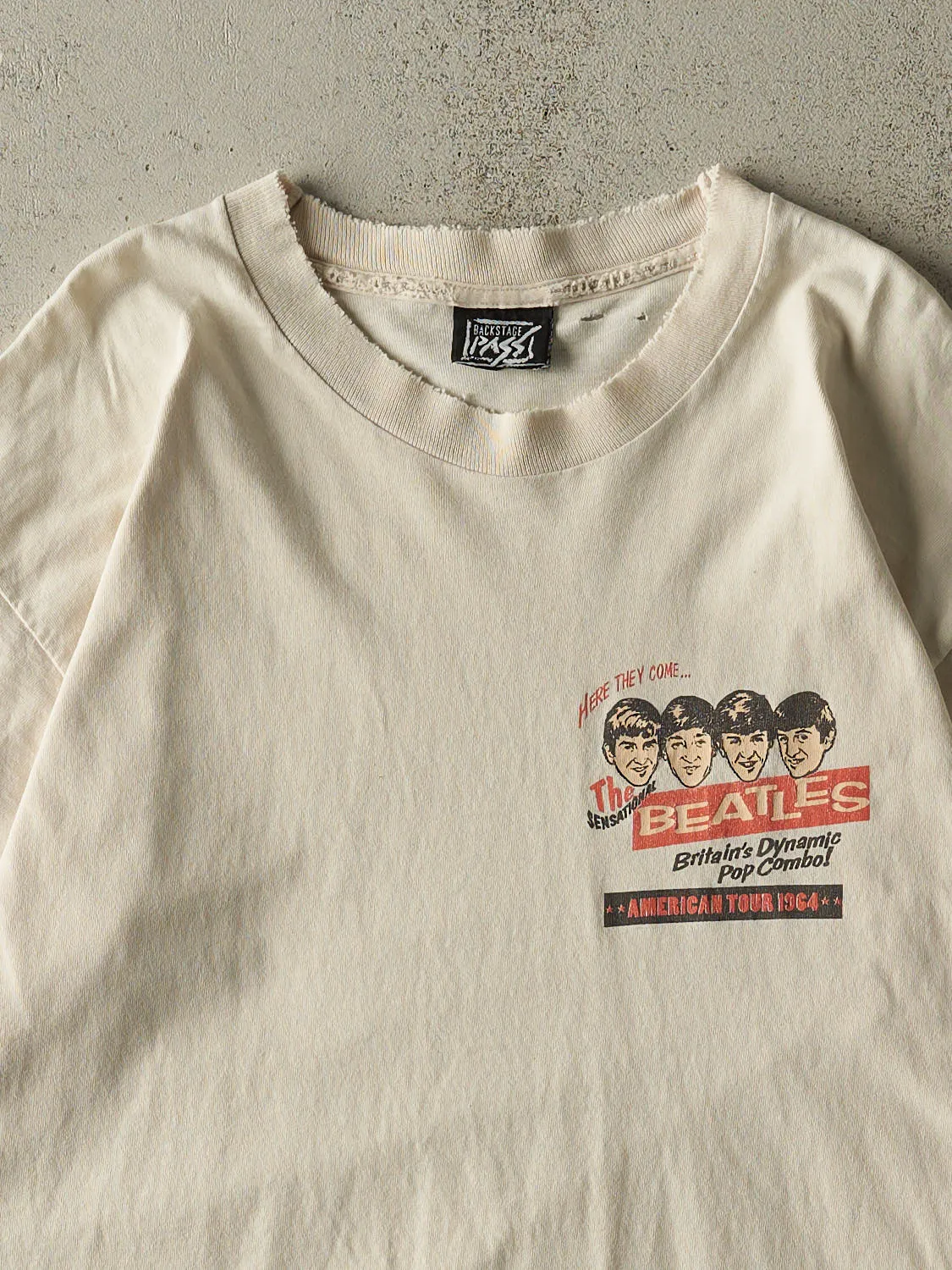 Vintage 90s Beige The Beatles Tee (L/XL) sold by Rebalance Vintage product image thumbnail 3
