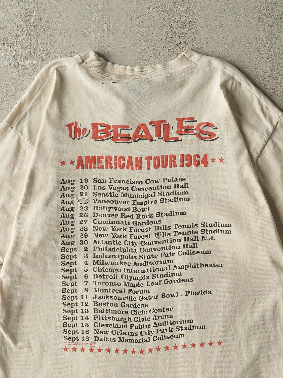 Vintage 90s Beige The Beatles Tee (L/XL) sold by Rebalance Vintage product image thumbnail 4