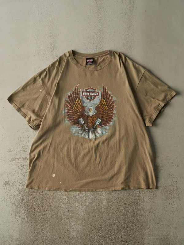 Vintage 90s Beige Harley Davidson Aurora CO Tee (XXL/XXXL) sold by Rebalance Vintage