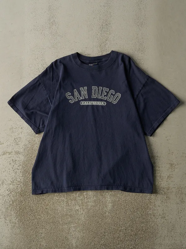 Vintage 90s Navy Blue San Diego California Tee (L) sold by Rebalance Vintage