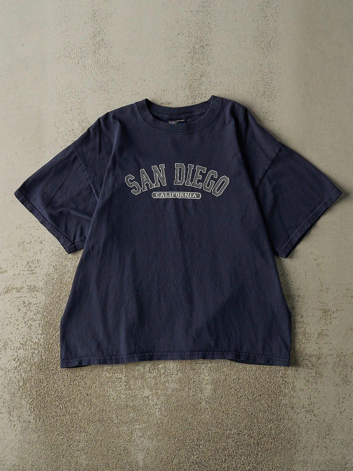 Vintage 90s Navy Blue San Diego California Tee (L) sold by Rebalance Vintage