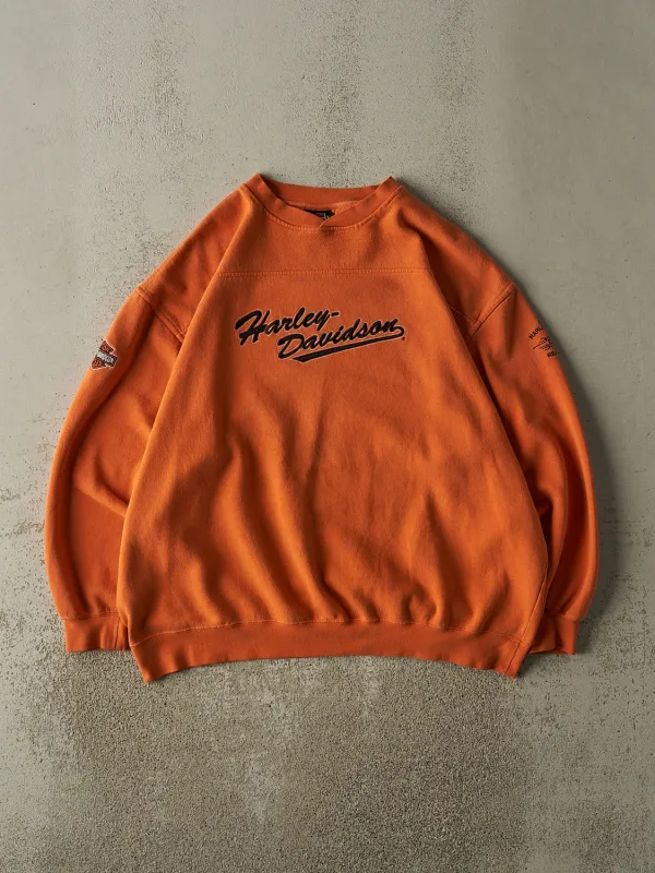 Vintage Y2K Orange Harley Davidson Reading PA Embroidered Crewneck (XL/XXL) sold by Rebalance Vintage