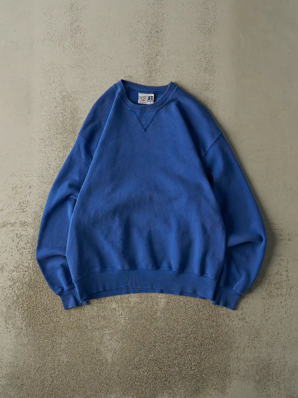 Vintage 90s Blue Russell Athletic Blank Crewneck (M/L) sold by Rebalance Vintage
