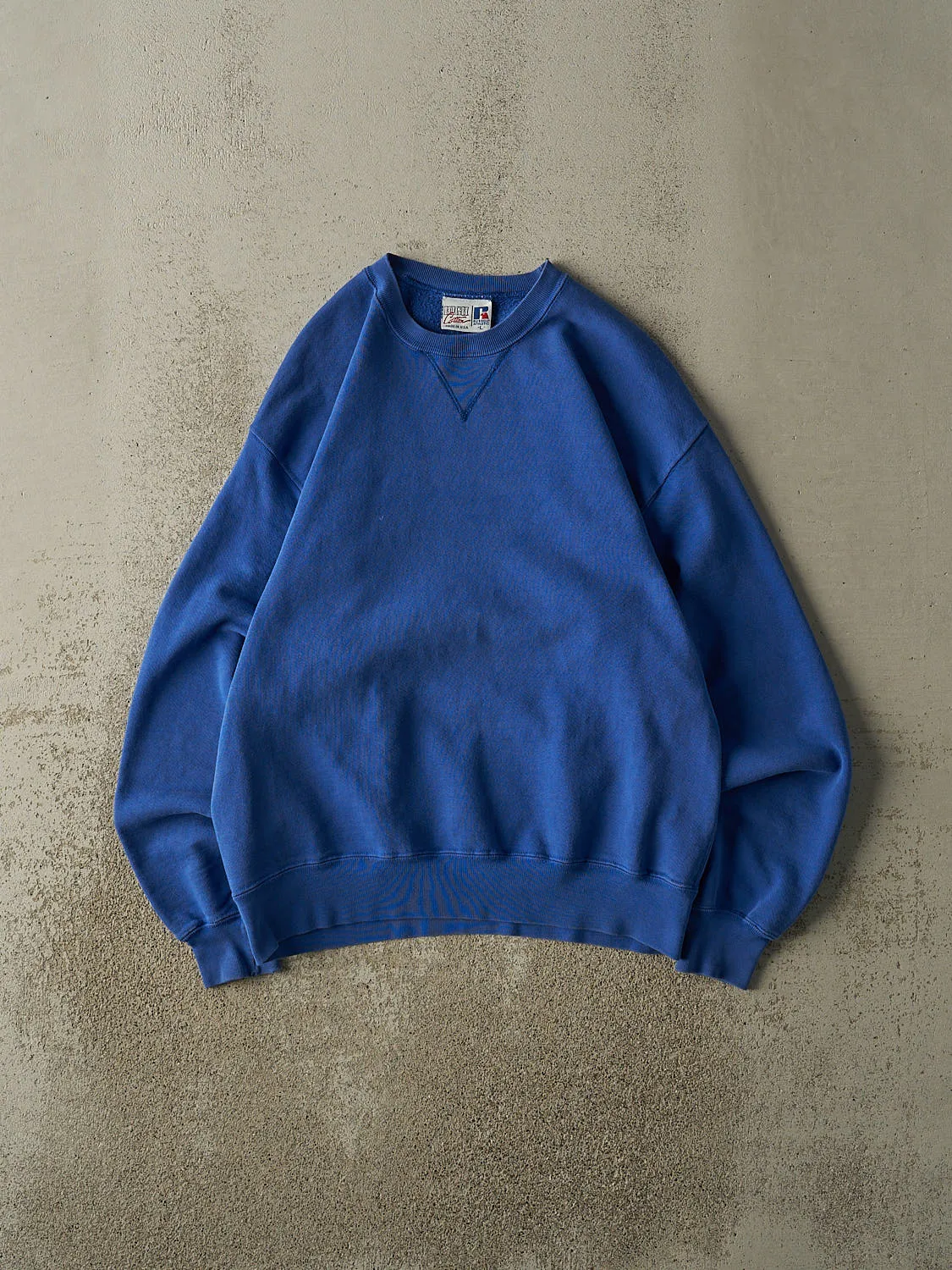 Vintage 90s Blue Russell Athletic Blank Crewneck (M/L) sold by Rebalance Vintage