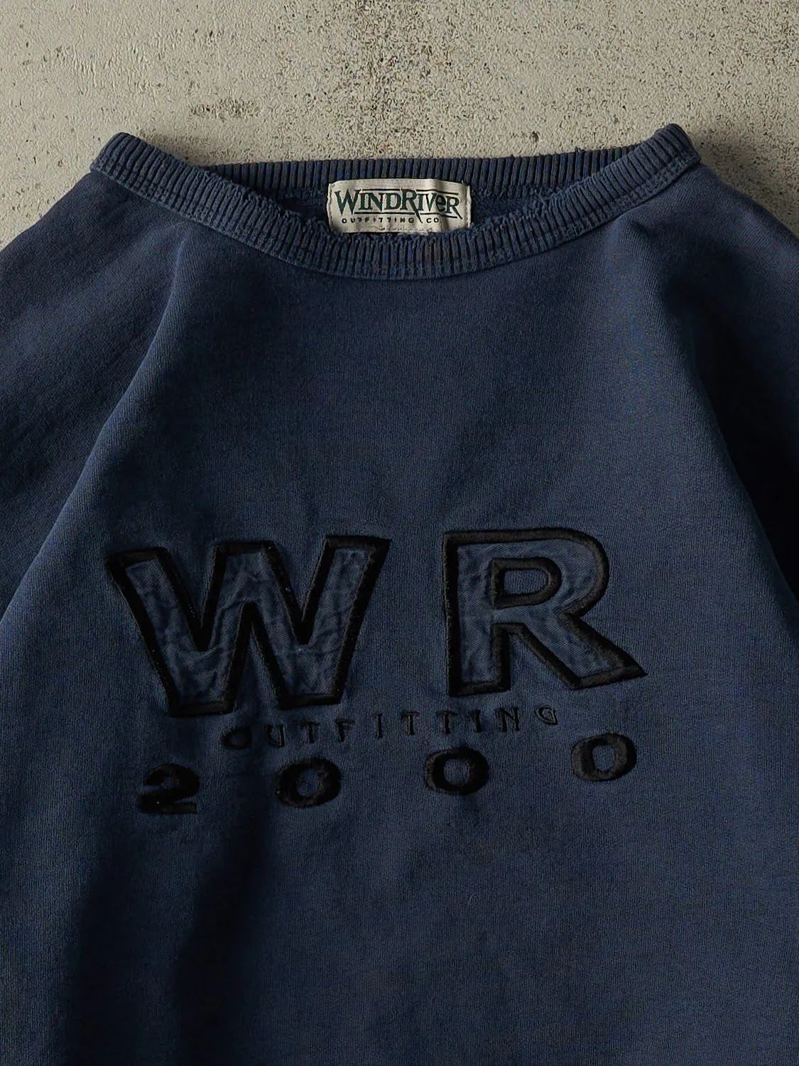 Vintage 00' Navy Blue Wind River Embroidered Crewneck (XL) sold by Rebalance Vintage product image thumbnail 2