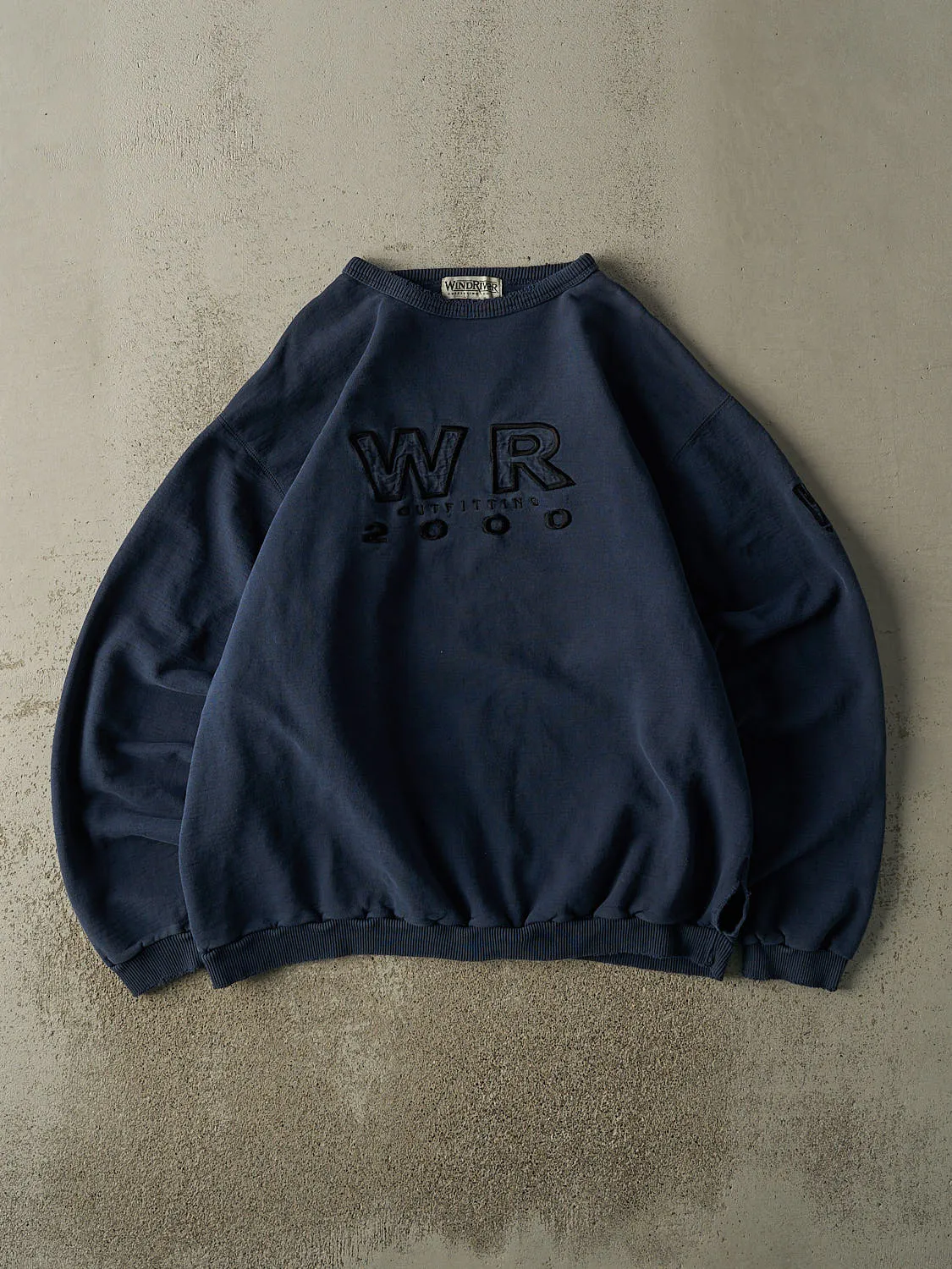 Vintage 00' Navy Blue Wind River Embroidered Crewneck (XL) sold by Rebalance Vintage