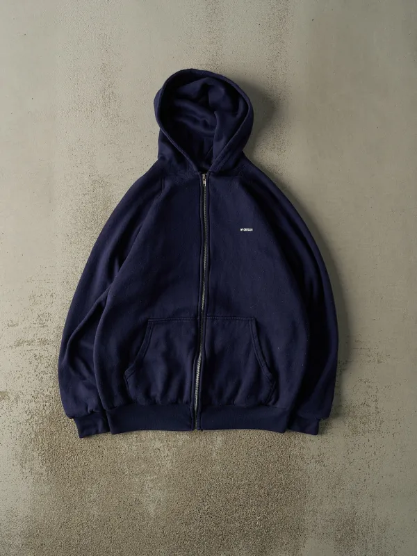 Vintage 80s Navy Blue McGregor Thermal Lined Zip Up Hoodie (M/L) sold by Rebalance Vintage