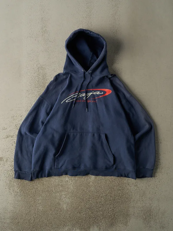 Vintage 90s Navy Blue Baja Logo Hoodie (M/L) sold by Rebalance Vintage