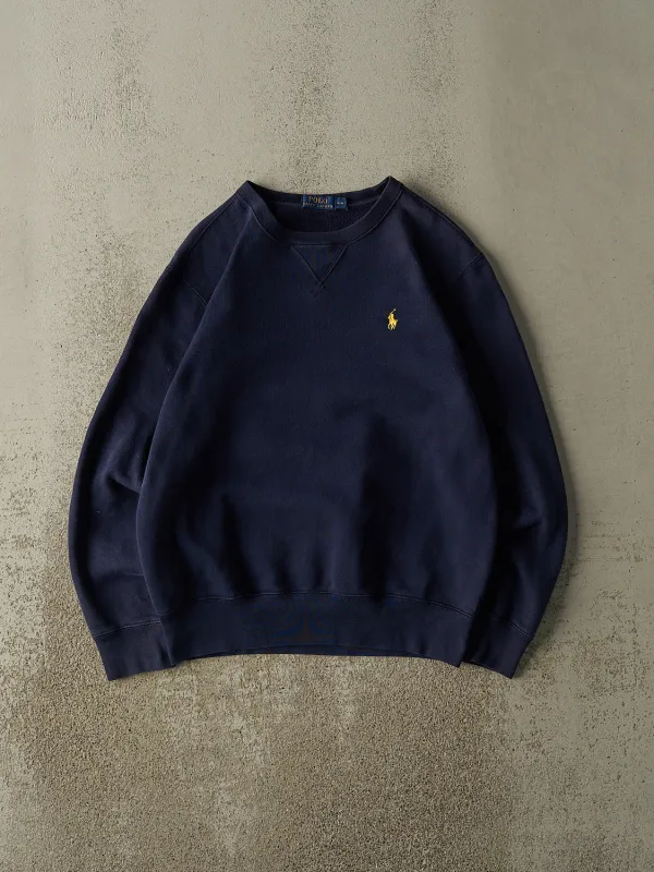 Vintage Y2K Navy Blue Polo Ralph Lauren Embroidered Crewneck (S/M) sold by Rebalance Vintage