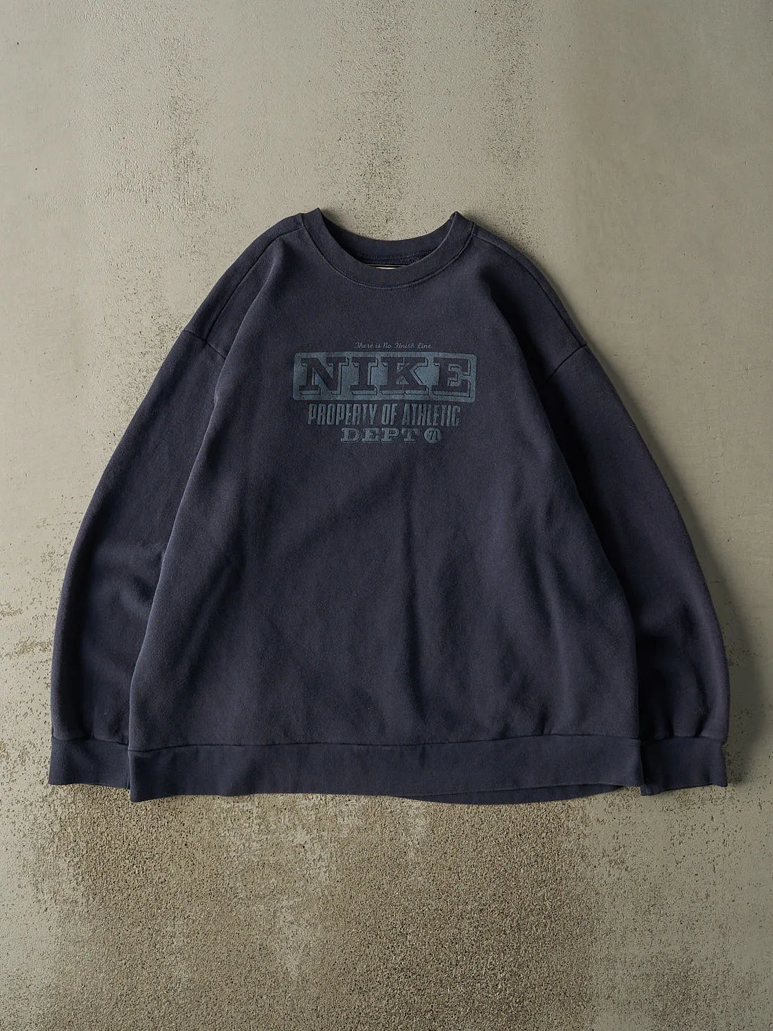 Vintage Y2K Navy Blue Nike Logo Crewneck (XXL) sold by Rebalance Vintage
