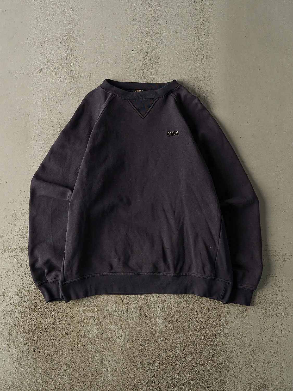 Vintage Y2K Navy Blue Rocky Embroidered Crewneck (L) sold by Rebalance Vintage