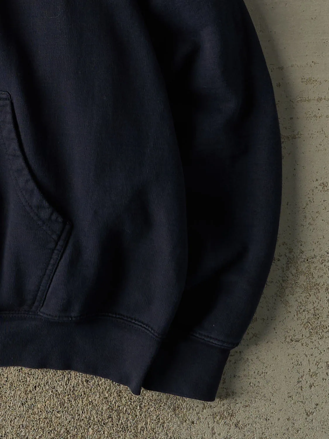 Vintage 90s Navy Blue University of Michigan Embroidered Hoodie (M) sold by Rebalance Vintage product image thumbnail 4