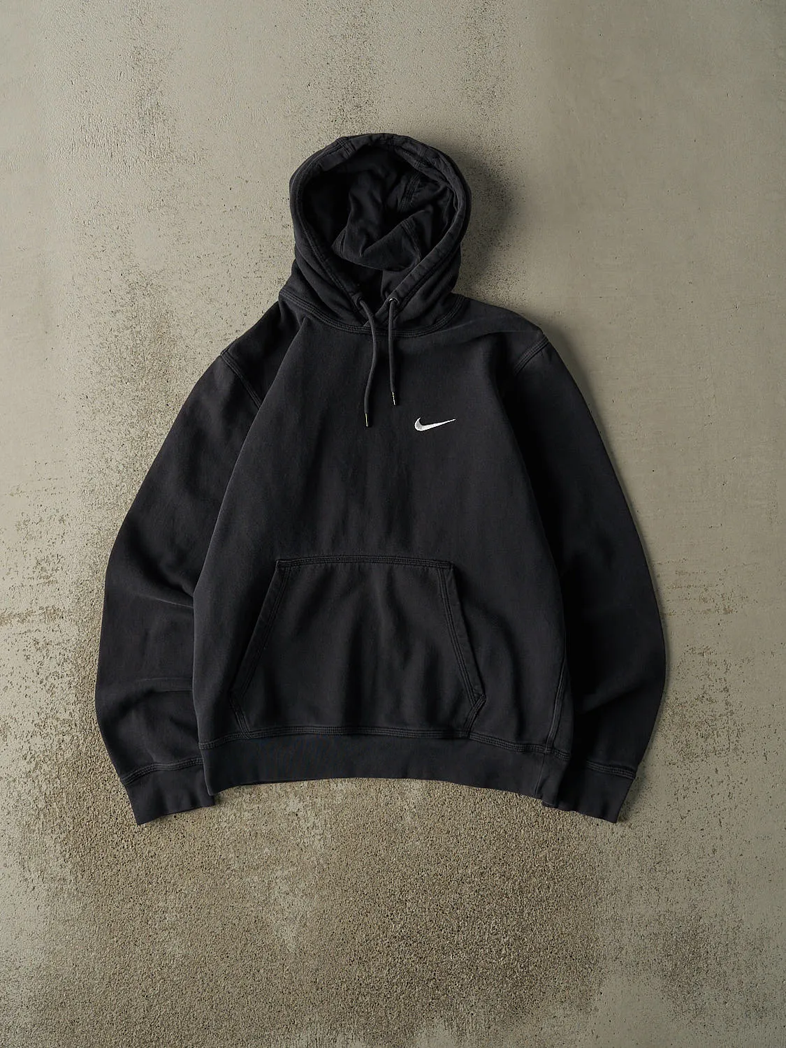 Vintage Y2K Faded Black Nike Embroidered Hoodie (S/M) sold by Rebalance Vintage