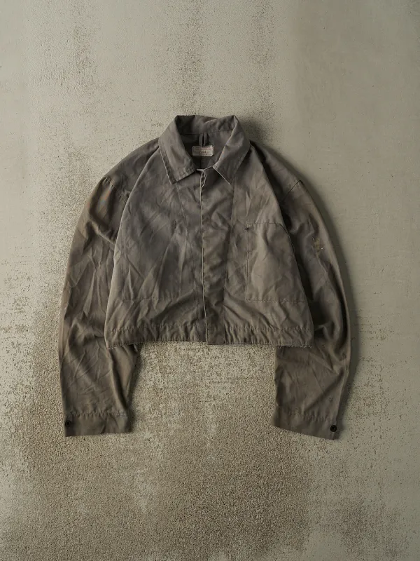 Vintage 80s Grey Cropped Work Jacket (S) sold by Rebalance Vintage