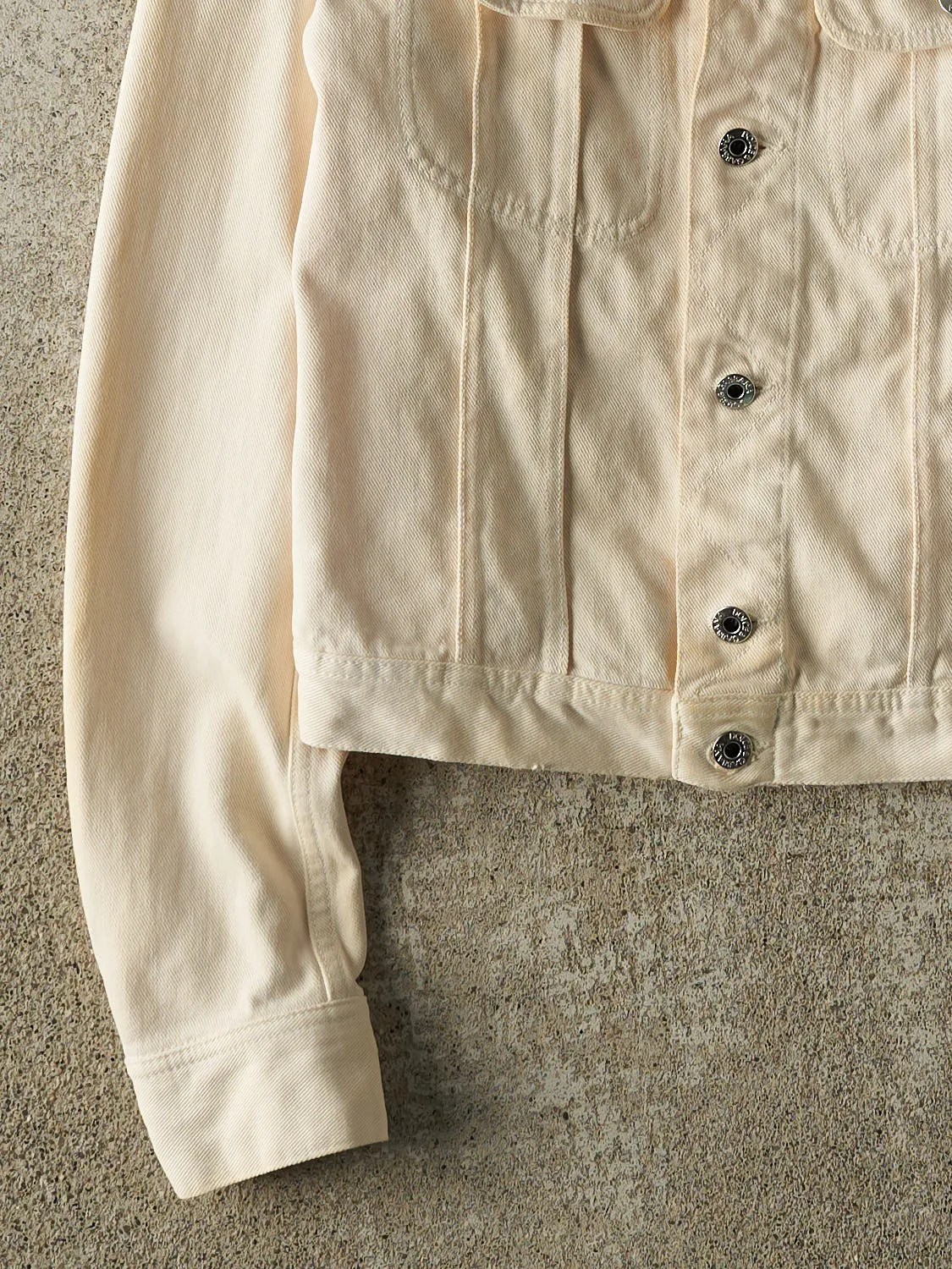 Vintage Y2K Beige Dolce & Gabbana Denim Jacket (XXS/XS) sold by Rebalance Vintage product image thumbnail 3