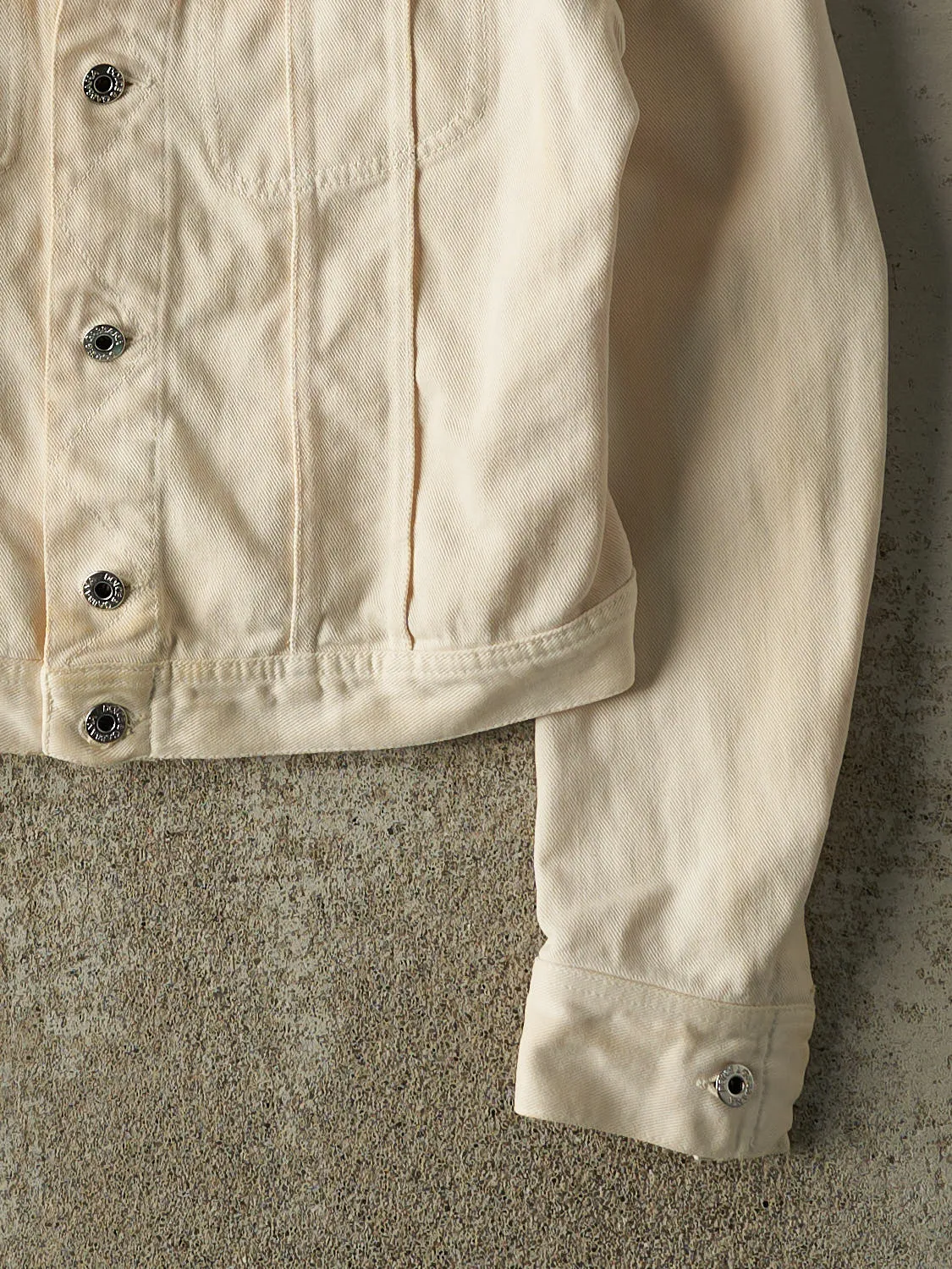 Vintage Y2K Beige Dolce & Gabbana Denim Jacket (XXS/XS) sold by Rebalance Vintage product image thumbnail 4