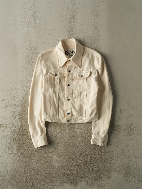 Vintage Y2K Beige Dolce & Gabbana Denim Jacket (XXS/XS) sold by Rebalance Vintage