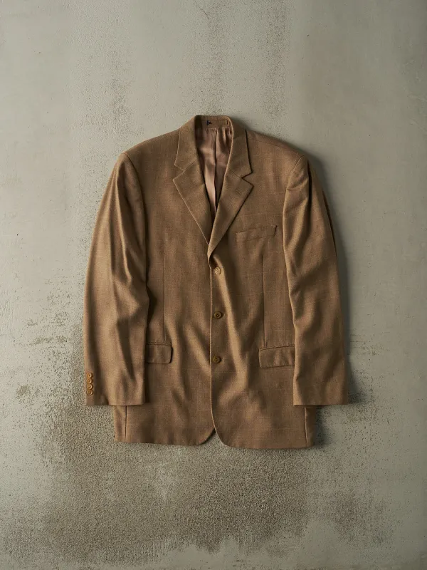 Vintage 80s Beige Wool Lightweight Blazer (XL) made by Rebalance Vintage